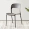 Jeffcoco Furniture Modern Mid Century Premium Plastic Chair,Curved Back Dining Chairs For Kitchen Garden Lounge Meeting Room,1PCS Grey
