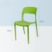 Jeffcoco Furniture Modern Mid Century Premium Plastic Chair,Curved Back Dining Chairs For Kitchen Garden Lounge Meeting Room,1PCS Green