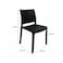 Jeffcoco Furniture Modern Mid Century Premium Plastic Chair,Curved Back Dining Chairs For Kitchen Garden Lounge Meeting Room,1PCS Black