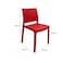 Jeffcoco Furniture Modern Mid Century Premium Plastic Chair,Curved Back Dining Chairs For Kitchen Garden Lounge Meeting Room,1PCS Red