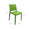 Jeffcoco Furniture Modern Mid Century Premium Plastic Chair,Curved Back Dining Chairs For Kitchen Garden Lounge Meeting Room,1PCS Green