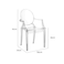 Jeffcoco Furniture Casper Modern Acrylic Stacking Kitchen and Dining Room Chair in Clear - Fully Assembled (Arm Chair)