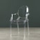 Jeffcoco Furniture Casper Modern Acrylic Stacking Kitchen and Dining Room Chair in Clear - Fully Assembled (Arm Chair)