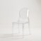 Jeffcoco Furniture Casper Modern Acrylic Stacking Kitchen and Dining Room Chair in Clear - Fully Assembled (No Arm Chair)