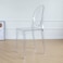 Jeffcoco Furniture Casper Modern Acrylic Stacking Kitchen and Dining Room Chair in Clear - Fully Assembled (No Arm Chair)
