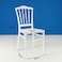 Jeffcoco Furniture stackable chair Injection processing Fixed leg plastic leisure chair outdoor/indoor outside/inside Patio/Garden chair Water/sun proof Dining chair (white 1pc)