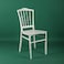 Jeffcoco Furniture stackable chair Injection processing Fixed leg plastic leisure chair outdoor/indoor outside/inside Patio/Garden chair Water/sun proof Dining chair (white 1pc)