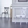 Jeffcoco Furniture stackable chair Injection processing Fixed leg plastic leisure chair outdoor/indoor outside/inside Patio/Garden chair Water/sun proof Dining chair (white 1pc)