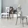 Jeffcoco Furniture stackable chair Injection processing Fixed leg plastic leisure chair outdoor/indoor outside/inside Patio/Garden chair Water/sun proof Dining chair (black 1pc)