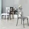 Jeffcoco Furniture stackable chair Injection processing Fixed leg plastic leisure chair outdoor/indoor outside/inside Patio/Garden chair Water/sun proof Dining chair (Grey 1pc)