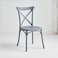 Jeffcoco Furniture stackable chair Injection processing Fixed leg plastic leisure chair outdoor/indoor outside/inside Patio/Garden chair Water/sun proof Dining chair (Grey 1pc)