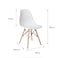Jeffcoco Furniture Plastic leisure chair office chair-White color 1 pcs