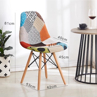 Jeffcoco Fabric Dining leisure chair office chair-multi color 1 pcs