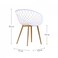 Jeffcoco Furniture Mid Century Modern Leisure Chair Hollow Back design, Living Dining Room Chair White 1 pcs