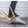 Jeffcoco Furniture Wooden Leg Leather cusion seat chair for dining,desk chair black 1 pcs