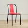 Jeffcoco Furniture Restaurant Dining Chair Outdoor Indoor Plastic Chair,Stackable Dining Chair,1pcs Red