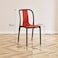 Jeffcoco Furniture Restaurant Dining Chair Outdoor Indoor Plastic Chair,Stackable Dining Chair,1pcs Red