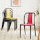 Jeffcoco Furniture Restaurant Dining Chair Outdoor Indoor Plastic Chair,Stackable Dining Chair,1pcs Red