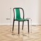 Jeffcoco Furniture Restaurant Dining Chair Outdoor Indoor Plastic Chair,Stackable Dining Chair,1pcs Green