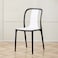 Jeffcoco Furniture Restaurant Dining Chair Outdoor Indoor Plastic Chair,Stackable Dining Chair,1pcs White