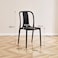Jeffcoco Furniture Restaurant Dining Chair Outdoor Indoor Plastic Chair,Stackable Dining Chair,1pcs Black