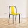 Jeffcoco Furniture Restaurant Dining Chair Outdoor Indoor Plastic Chair,Stackable Dining Chair,1pcs Yellow