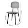 Jeffcoco Furniture Restaurant Dining Chair Outdoor Indoor Plastic Chair,Stackable Dining Chair,1pcs Black