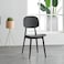 Jeffcoco Furniture Restaurant Dining Chair Outdoor Indoor Plastic Chair,Stackable Dining Chair,1pcs Black