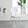 Jeffcoco Furniture Restaurant Dining Chair Outdoor Indoor Plastic Chair,Stackable Dining Chair,1pcs White