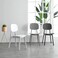 Jeffcoco Furniture Restaurant Dining Chair Outdoor Indoor Plastic Chair,Stackable Dining Chair,1pcs White