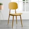 Jeffcoco Furniture Restaurant Dining Chair Outdoor Indoor Plastic Chair,Stackable Dining Chair,1pcs Yellow