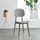 Jeffcoco Furniture Restaurant Dining Chair Outdoor Indoor Plastic Chair,Stackable Dining Chair,1pcs Grey