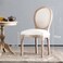 Jeffcoco Furniture Mordern Solid Wood Dining Chair for Kitchen,Bistro,Resteraunt in Beige Color Fabric Seat (1pcs Fabric Back)