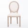 Jeffcoco Furniture Mordern Solid Wood Dining Chair for Kitchen,Bistro,Resteraunt in Beige Color Fabric Seat (1pcs Fabric Back)