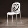 Jeffcoco Furniture back hole design stackable chair Injection processing Fixed leg plastic leisure chair outdoor/indoor outside/inside Patio/Garden chair Water/sun proof Dining chair (White 1pc)