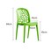 Jeffcoco Furniture back hole design stackable chair Injection processing Fixed leg plastic leisure chair outdoor/indoor outside/inside Patio/Garden chair Water/sun proof Dining chair (White 1pc)