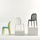 Jeffcoco Furniture back hole design stackable chair Injection processing Fixed leg plastic leisure chair outdoor/indoor outside/inside Patio/Garden chair Water/sun proof Dining chair (White 1pc)