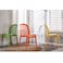Jeffcoco Furniture back hole design stackable chair Injection processing Fixed leg plastic leisure chair outdoor/indoor outside/inside Patio/Garden chair Water/sun proof Dining chair (Yellow 1pc)