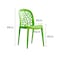 Jeffcoco Furniture back hole design stackable chair Injection processing Fixed leg plastic leisure chair outdoor/indoor outside/inside Patio/Garden chair Water/sun proof Dining chair (Yellow 1pc)