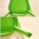 Jeffcoco Furniture back hole design stackable chair Injection processing Fixed leg plastic leisure chair outdoor/indoor outside/inside Patio/Garden chair Water/sun proof Dining chair (Green 1pc)