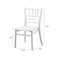 Jeffcoco Baby Chair Kids Plastic School Study Chair Chivari Party Chair White Bamboo Design