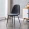 Jeffcoco Furniture Dining Chairs for Mid Century Modern Side Chairs, Fabric Upholstered Dining Chair with Metal Legs Kitchen, Living Room, Resaturant and events,1pcs Brown