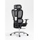 Jeffcoco Furniture Black Mesh Multi-Functional Swivel Office Chair with Lumbar Support, Adjustable Height, 360-Degree Rotation, Ergonomic Design, and Rolling Wheels for Home, Office, or Gaming