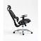 Jeffcoco Furniture Black Mesh Multi-Functional Swivel Office Chair with Lumbar Support, Adjustable Height, 360-Degree Rotation, Ergonomic Design, and Rolling Wheels for Home, Office, or Gaming