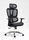 Jeffcoco Furniture Black Mesh Multi-Functional Swivel Office Chair with Lumbar Support, Adjustable Height, 360-Degree Rotation, Ergonomic Design, and Rolling Wheels for Home, Office, or Gaming