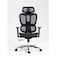 Jeffcoco Furniture Black Mesh Multi-Functional Swivel Office Chair with Lumbar Support, Adjustable Height, 360-Degree Rotation, Ergonomic Design, and Rolling Wheels for Home, Office, or Gaming