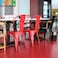 Jeffcoco Furniture Tolix Style Metal Dining Chair D1 Industrial Stackable Cafe Side Indoor/Inside Outdoor/Outside Courtyard Garden Patio Kitchen Dining Room(1 Red)
