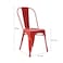 Jeffcoco Furniture Tolix Style Metal Dining Chair D1 Industrial Stackable Cafe Side Indoor/Inside Outdoor/Outside Courtyard Garden Patio Kitchen Dining Room(1 Red)