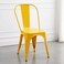 Jeffcoco Furniture Tolix Style Metal Dining Chair D1 Industrial Stackable Cafe Side Indoor/Inside Outdoor/Outside Courtyard Garden Patio Kitchen Dining Room(1 Yellow)