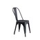 Jeffcoco Furniture Tolix Style Metal Dining Chair D1 Industrial Stackable Cafe Side Indoor/Inside Outdoor/Outside Courtyard Garden Patio Kitchen Dining Room(1 Shining Black)